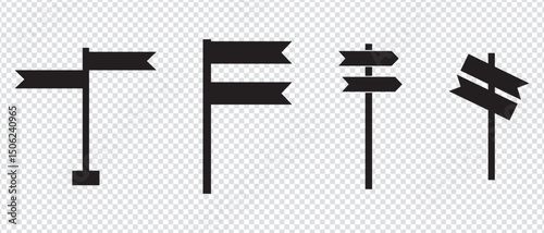 signpost icon and direction icon. vector illustration.