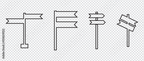 signpost icon and direction icon. vector illustration.