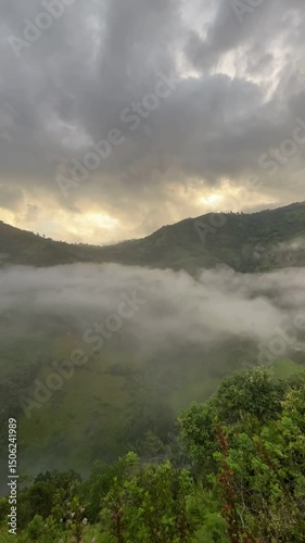 morning fog over the mountains