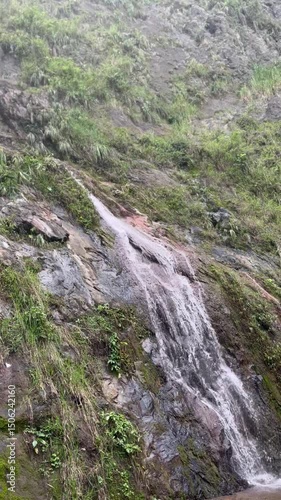 waterfall in the mountains