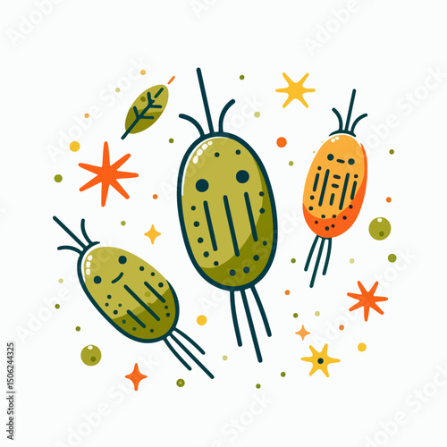 plankton vector illustration