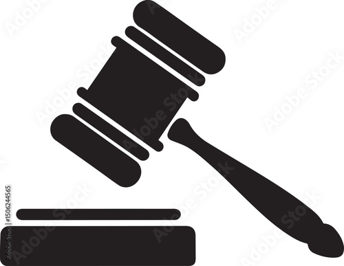 gavel silhouette vector illustration black color
