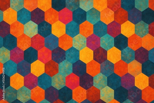 Wallpaper Mural Beautiful Abstract Hexagon Digital Art Wallpaper Background Geometric Pattern Modern Contemporary Design Style Vibrant Colors Texture Graphic Resource Visual Torontodigital.ca