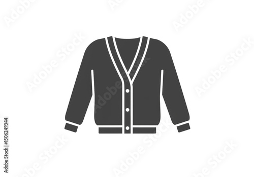 Gray Knitted Cardigan Sweater Apparel Isolated Clothing Fashion Autumn