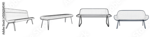 Minimalist modern wire frame furniture design