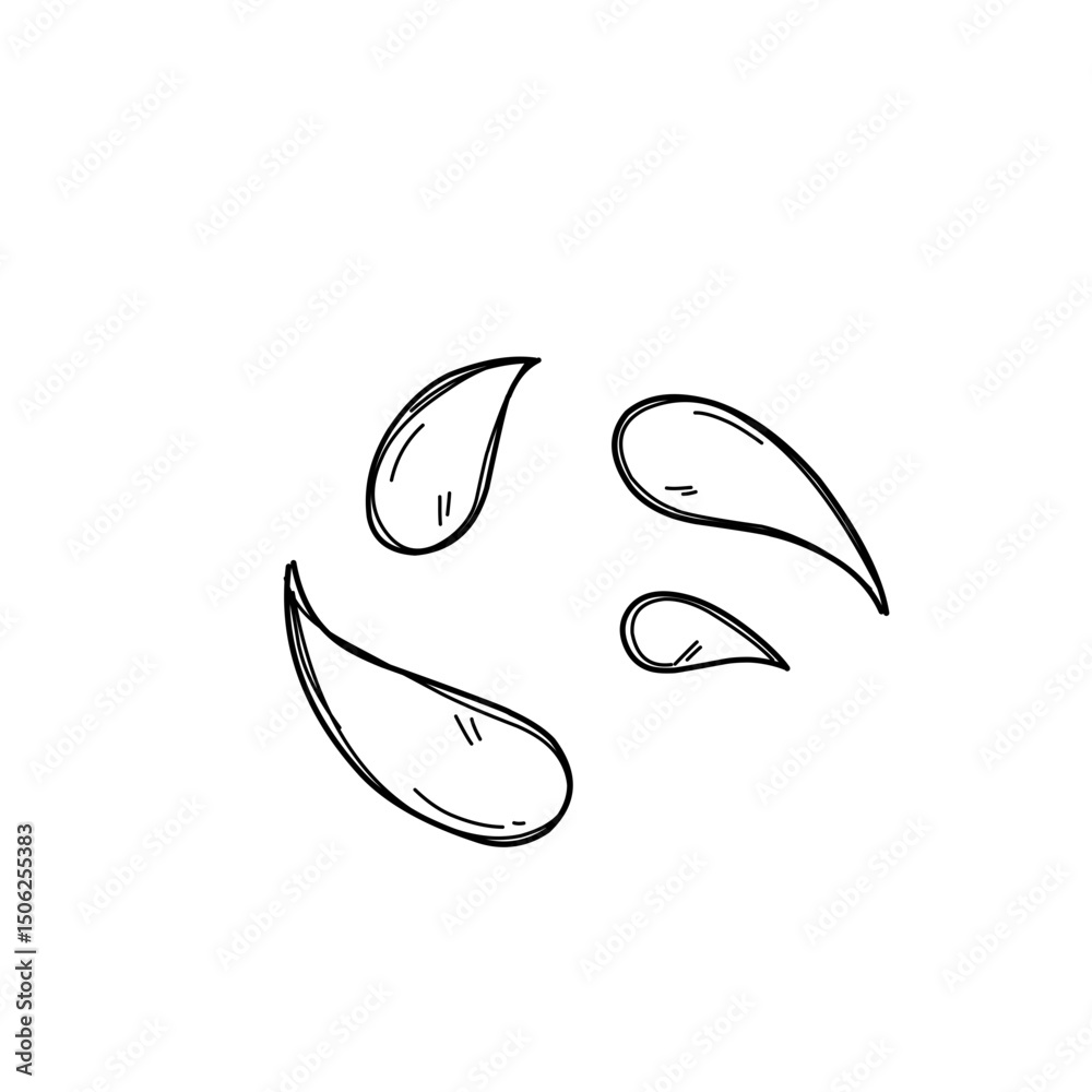 Obraz premium Doodle line water splash