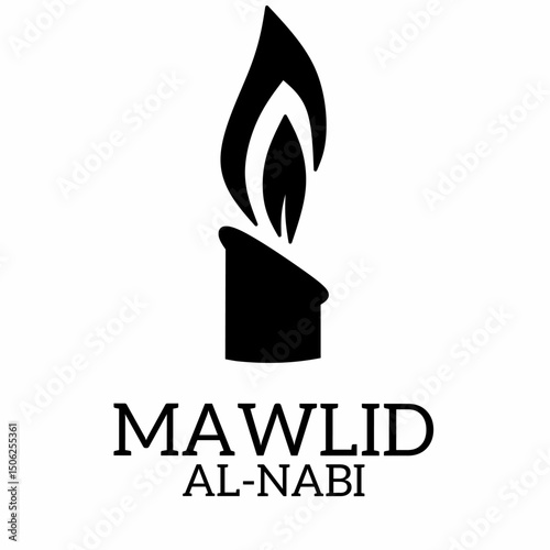 social media feed template design for the celebration of the Prophet Muhammad's Birthday. Happy commemorating the Prophet Muhammad's Birthday. Happy Maulid al-Nabi Muhammad SAW. Suitable for greeting 