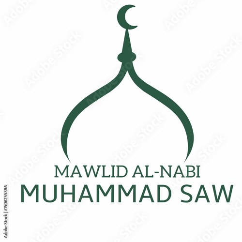 background Happy Maulid Nabi Muhammad SAW or Maulid Nabi. Suitable for greeting cards and banners