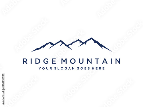 Minimalist Mountain Ridge Logo Design