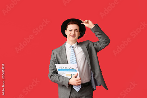 Young businessman in black ...
