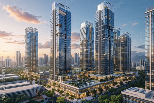 Shiny Towers: Lucrative Business Building Complex