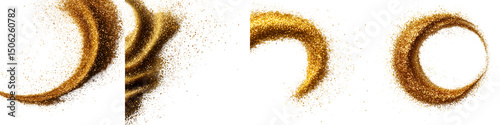 Glittering golden swirls and patterns