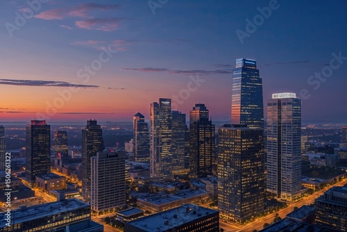 Wallpaper Mural Twilight Views of Luxury Office Space Shaping the Skyline Torontodigital.ca