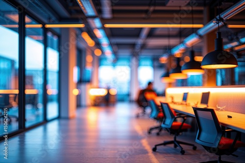 Wallpaper Mural Modern Workspace Design with Bright Open Windows and Creative Lighting Effects Torontodigital.ca