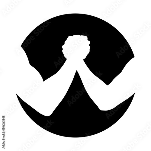 arm wrestling silhouette or illustration
