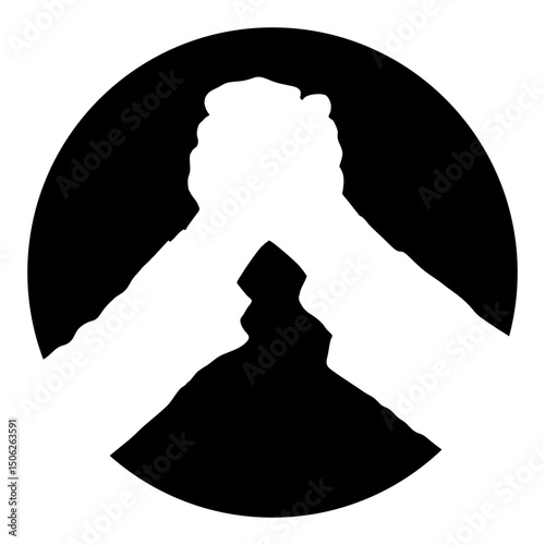 arm wrestling silhouette or illustration