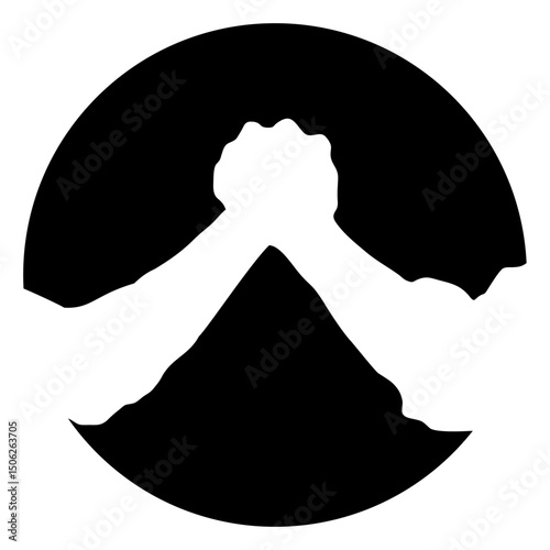 arm wrestling silhouette or illustration