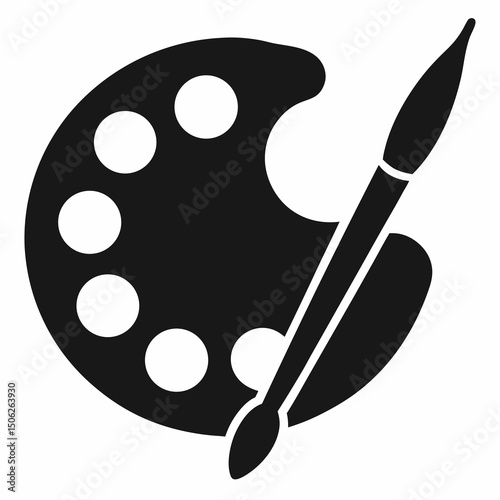 palette and brushes