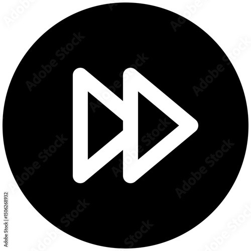 Free Download Next Button Vector Silhouette Isolated Icon, User Interface Icon.	  - GFXLoad