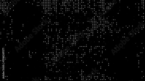 Seamless abstract technology halftone dotted overlay background animation