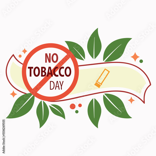 


   No tobacco day vector illustration.
