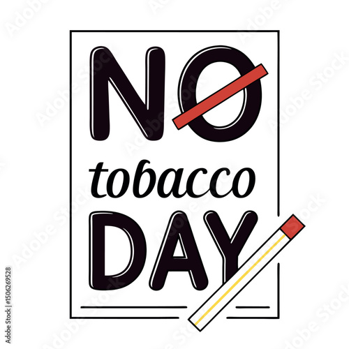 


   No tobacco day vector illustration.
