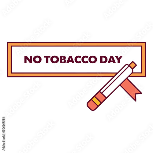 


   No tobacco day vector illustration.
