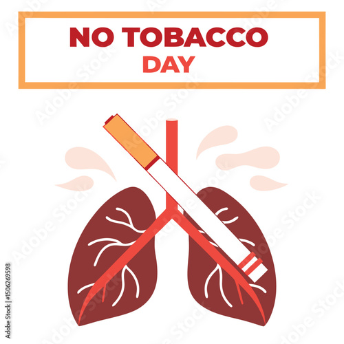


   No tobacco day vector illustration.
