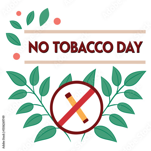 


   No tobacco day vector illustration.
