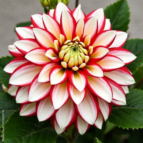 pink and white dahlia show floral beauty in a nature garden photo