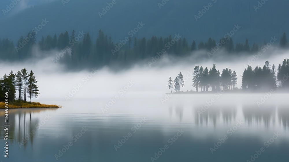 Fototapeta premium fog on the lake