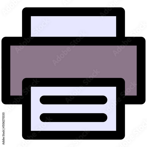 Printer Icon, App Web Signs, Printing Vector Icon. User Interface, User Experience, Lineal Color Style Isolated Vector Icon. 