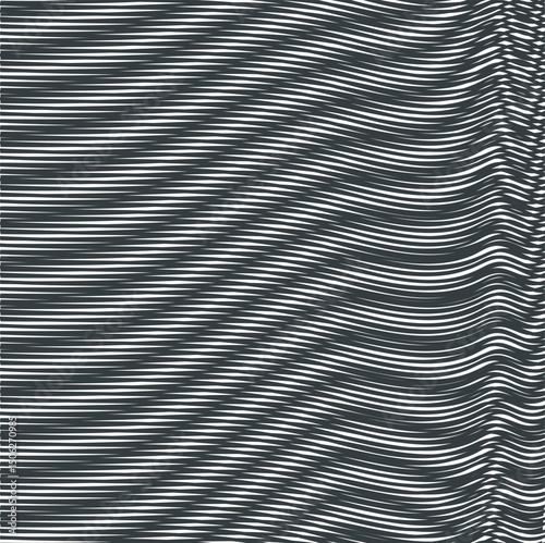 Texture with ribbed striped distortion effect