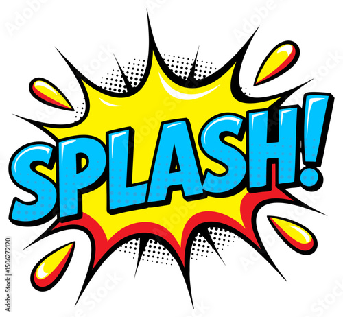 Splash Speech Bubble Comic Book Starburst Logo Sign Vector Graphic Silhouette Shape Clipart Digital Art Illustration