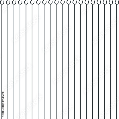 Long lines with slingshots on the tips, or imitation of fence.