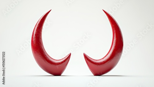 Pair of Red Devil Horns photo