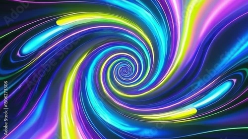 3D Abstract Fluid Psychedelic Neon Vortex with Rainbow Colors, Dynamic Swirling Movement, Stunning High-Resolution Digital Art, video download