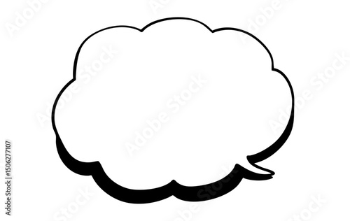 漫画の吹き出しのイラスト　黒