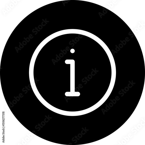Information Sign Icon, Circular Style Isolated Vector Icon.