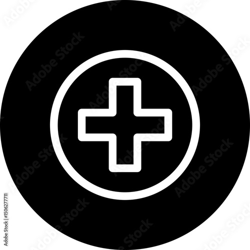 Add Button Vector Circular Isolated Icon, User Interface Icon. 
