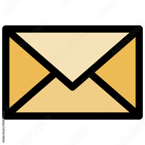 Email, Message, Gmail, Mail Vector Lineal Color Isolated Icon, User Interface Icon.