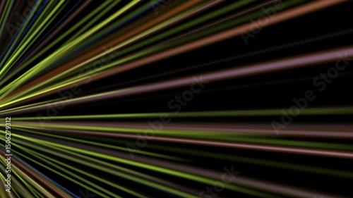 Abstract light rays emanating from a central point against a dark background, creating a dynamic visual effect