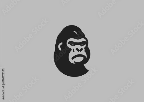 Gorilla logo for strength, primal energy, or bold brand statement.