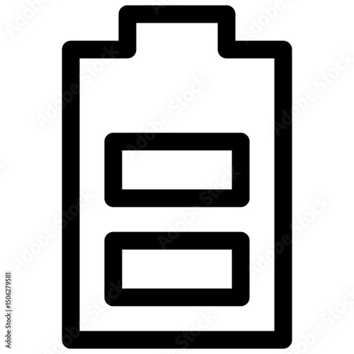 Battery, Charging Vector Lineal Isolated Icon, User Interface Icon. 