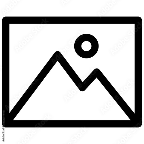 Image Tick Vector Lineal Isolated Icon, User Interface Icon.