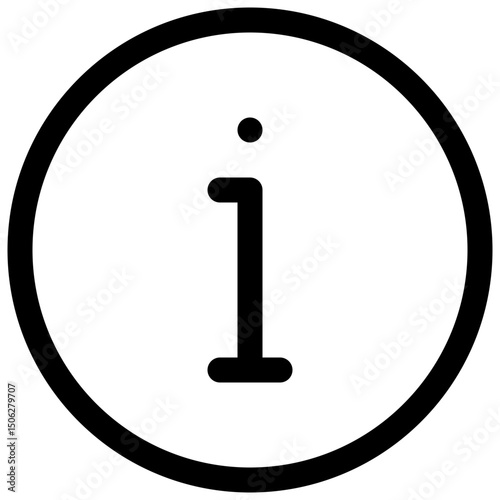 Information Sign Icon, Lineal Style Isolated Vector Icon. 
