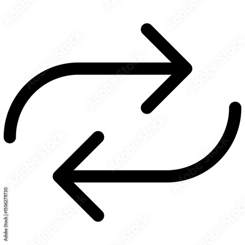 Repost, Arrow Share Icon Vector, Social Media Post Symbol, Lineal Style Isolated Vector Icon.