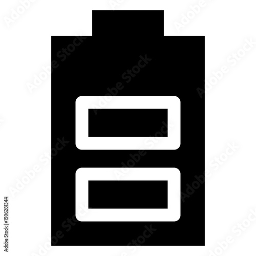 Battery, Charging Vector Silhouette Isolated Icon, User Interface Icon.