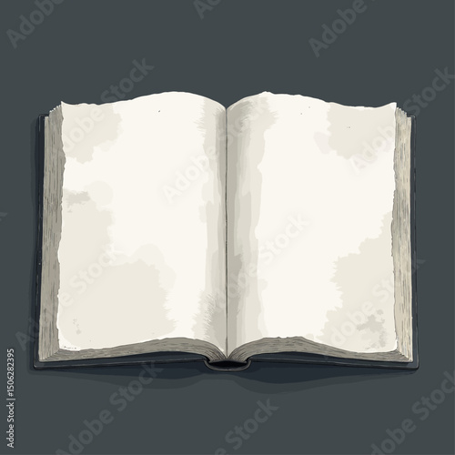Open Book on Dark Background