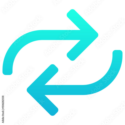 Repost, Arrow Share Icon Vector, Social Media Post Symbol, Silhouette gradient Style Isolated Vector Icon.	
